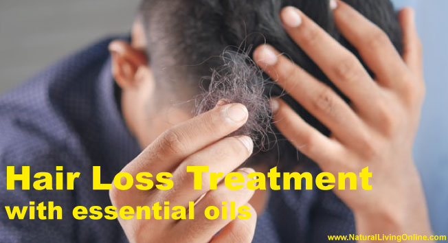 Hair loss treatment with essential oils