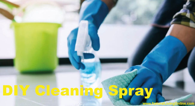DIY cleaning spray with essential oils