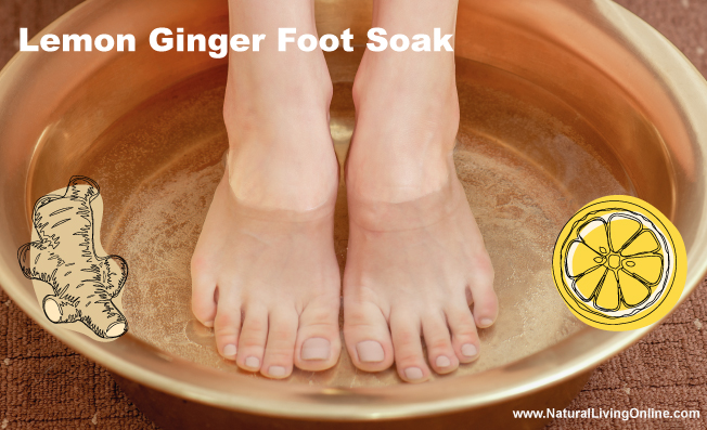 Lemon Ginger foot soak – detox cleaning benefits